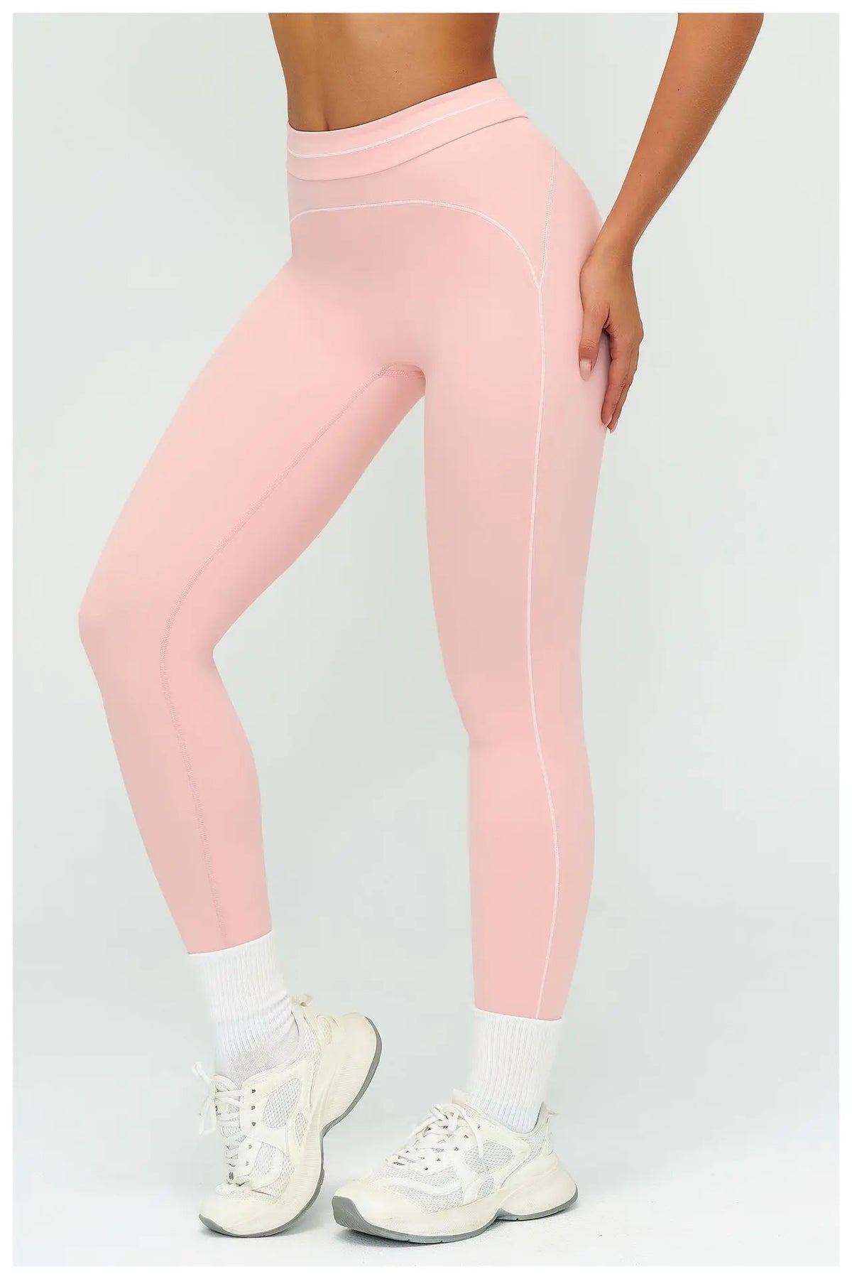Rooftrellen 1PC Woman High Waisted Fitness Yoga Pants Summer Gym Running Sports Push Up Quick Drying Color Blocking Yoga Pants