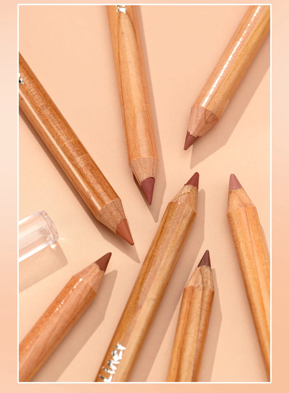 QIBEST Lip Liner Pencil Contour Matte Lipstick Pens Smudge Proof Silky Lipliner Not Easy Fade Outline Sculpt Lipliner Makeup Set