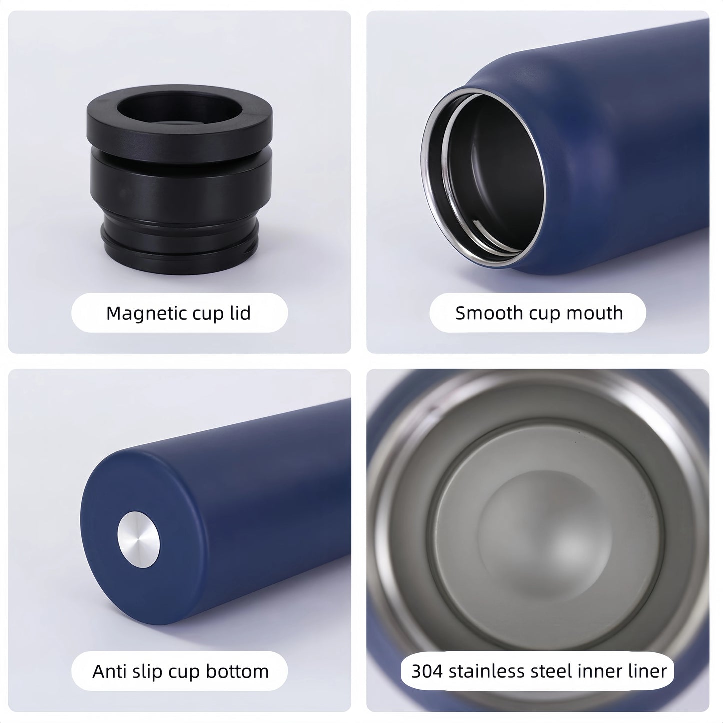 Magnetic Phone Holder Insulated Sports Water Bottle – 24oz