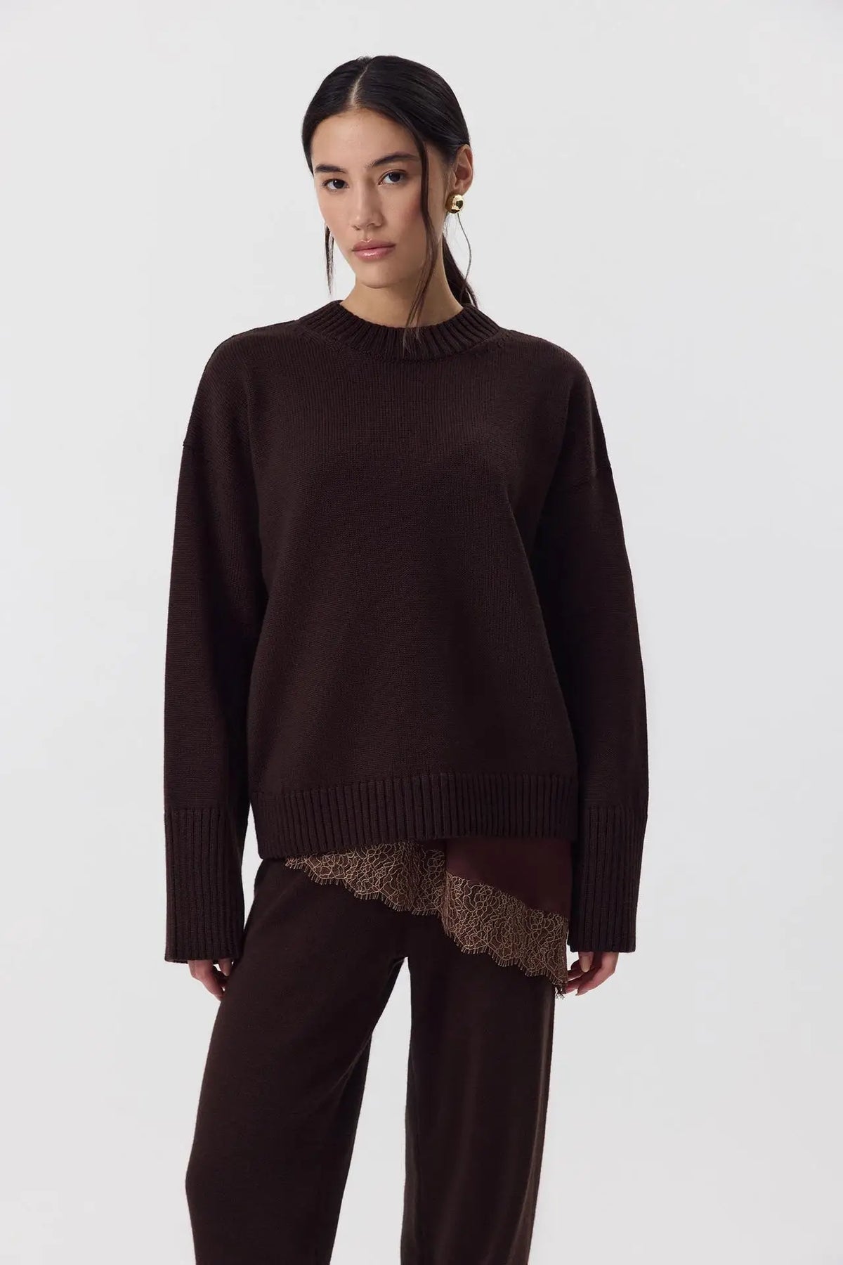 Women's Casual Solid Cotton Pullovers O-Neck Long Sleeve Warm Loose Knitted Top Female Autumn Winter Basic Soft Sweater