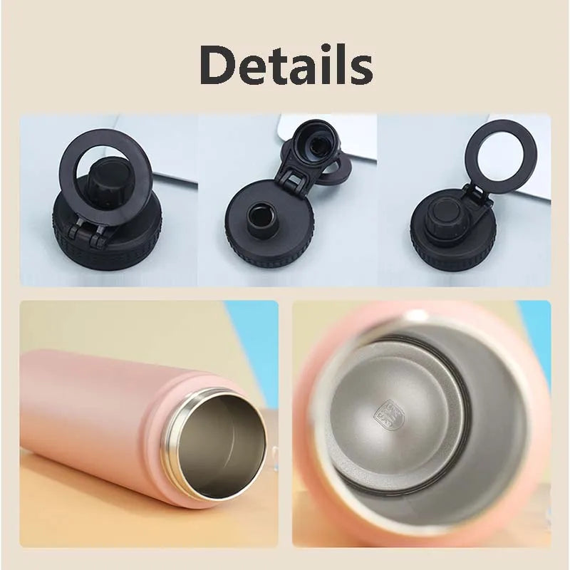 750ml Stainless Steel Vacuum Insulated Water Bottle with Magnetic Phone Holder