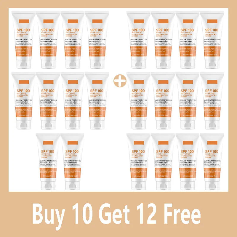 Face & Body Sunscreen SPF 100+ – UVA & UVB Protection