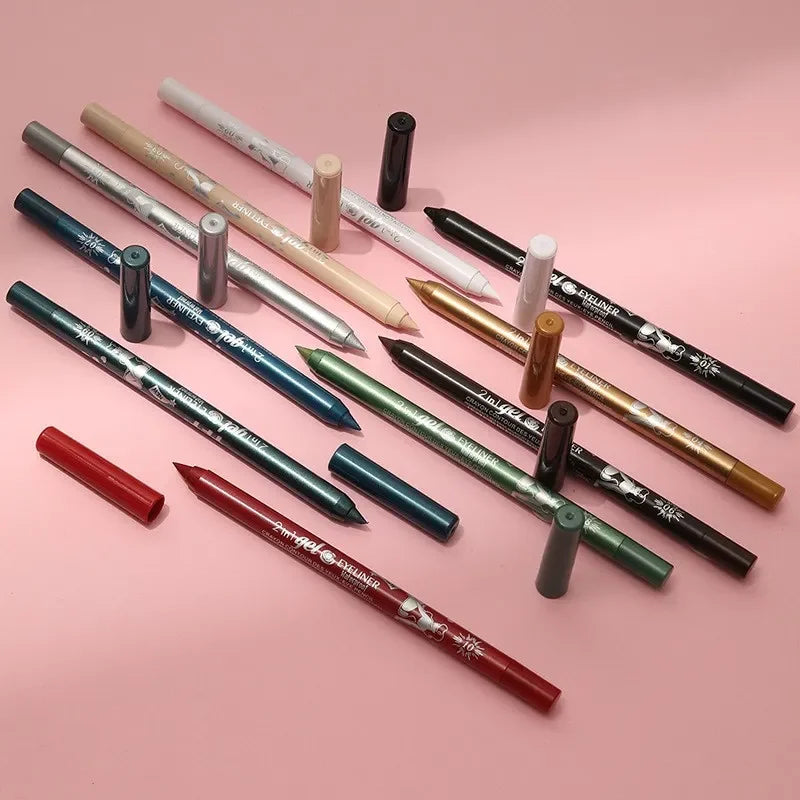 Quick-drying Eyeliner Waterproof Liquid Eyeliner Gel Pen Colourful Pigment Long Lasting Smooth Pencil Eye Beauty Makeup Cosmetic