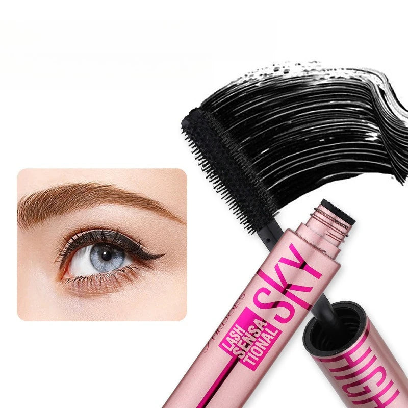 4D Mascara Waterproof Volumizing Curling Lengthening Smudge Proof Long Lasting Flawless Lashes for Women Daily Natural Look