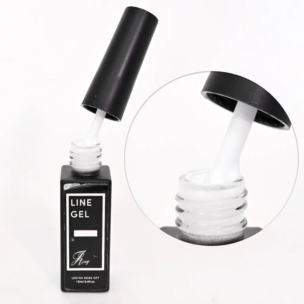 15ml/Bottle Liner Painting Gel Nail Polish Black Gold Silver Line Drawing Brush Nail Art Vernis White Black Nail Gel Varnish