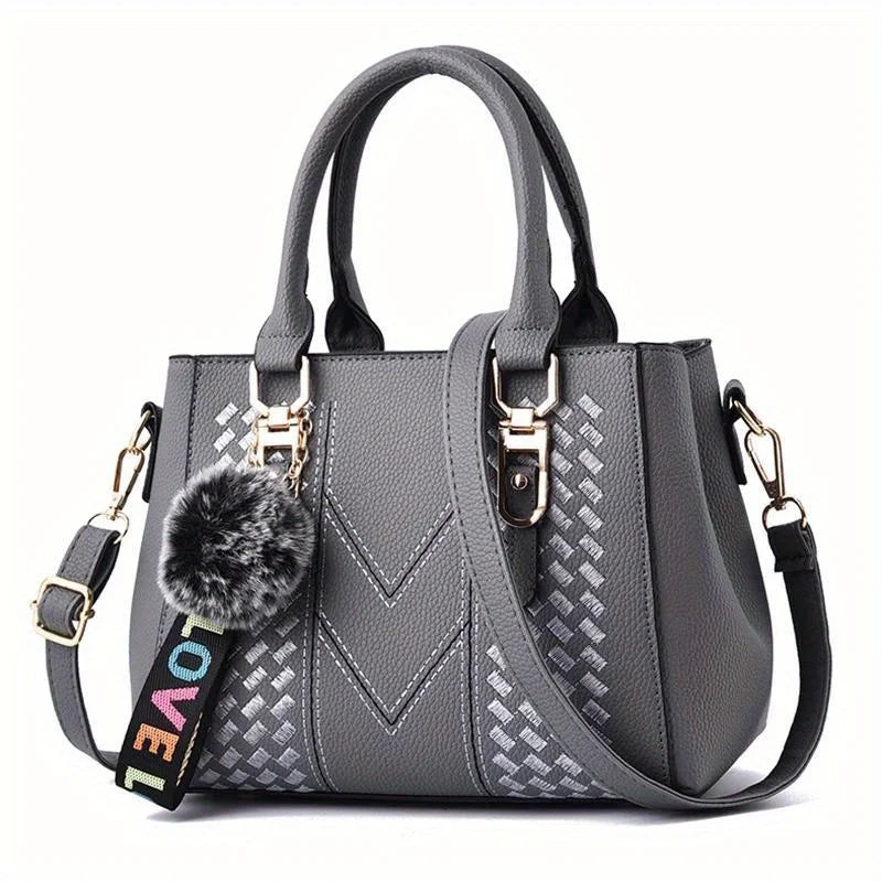 Embroidery Messenger Bags Women Handbags Bags For Women Sac A Main Ladies Hair Ball Hand Bag
