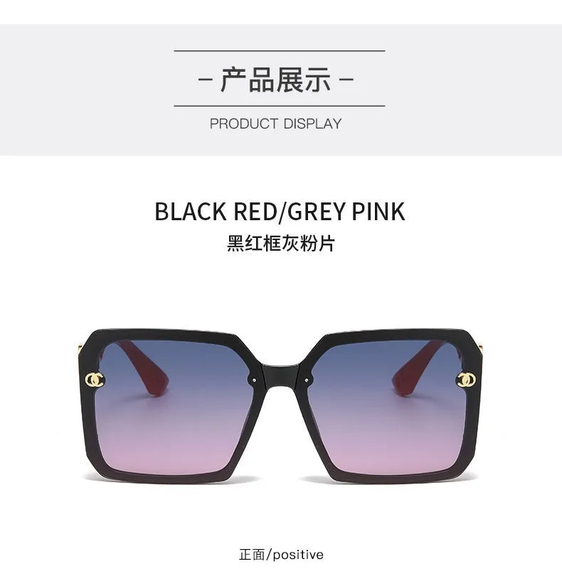 Women’s Classic Box Sunglasses – Grey Lens, TR+Metal Frame (Spring 2025)