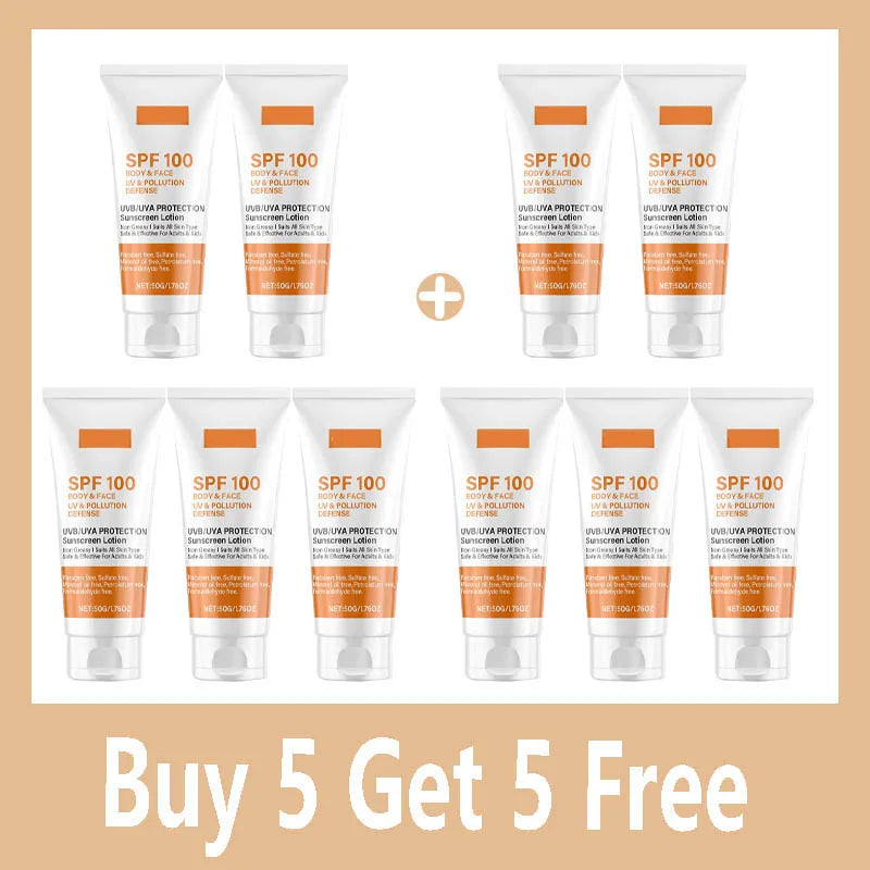 Face & Body Sunscreen SPF 100+ – UVA & UVB Protection