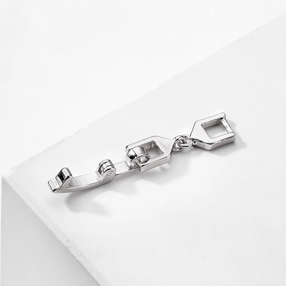 ZAKOL Three Colors Necklace Bracelet Extenders Simple Extension Fold Over Clasp for Jewelry Making Wholesale