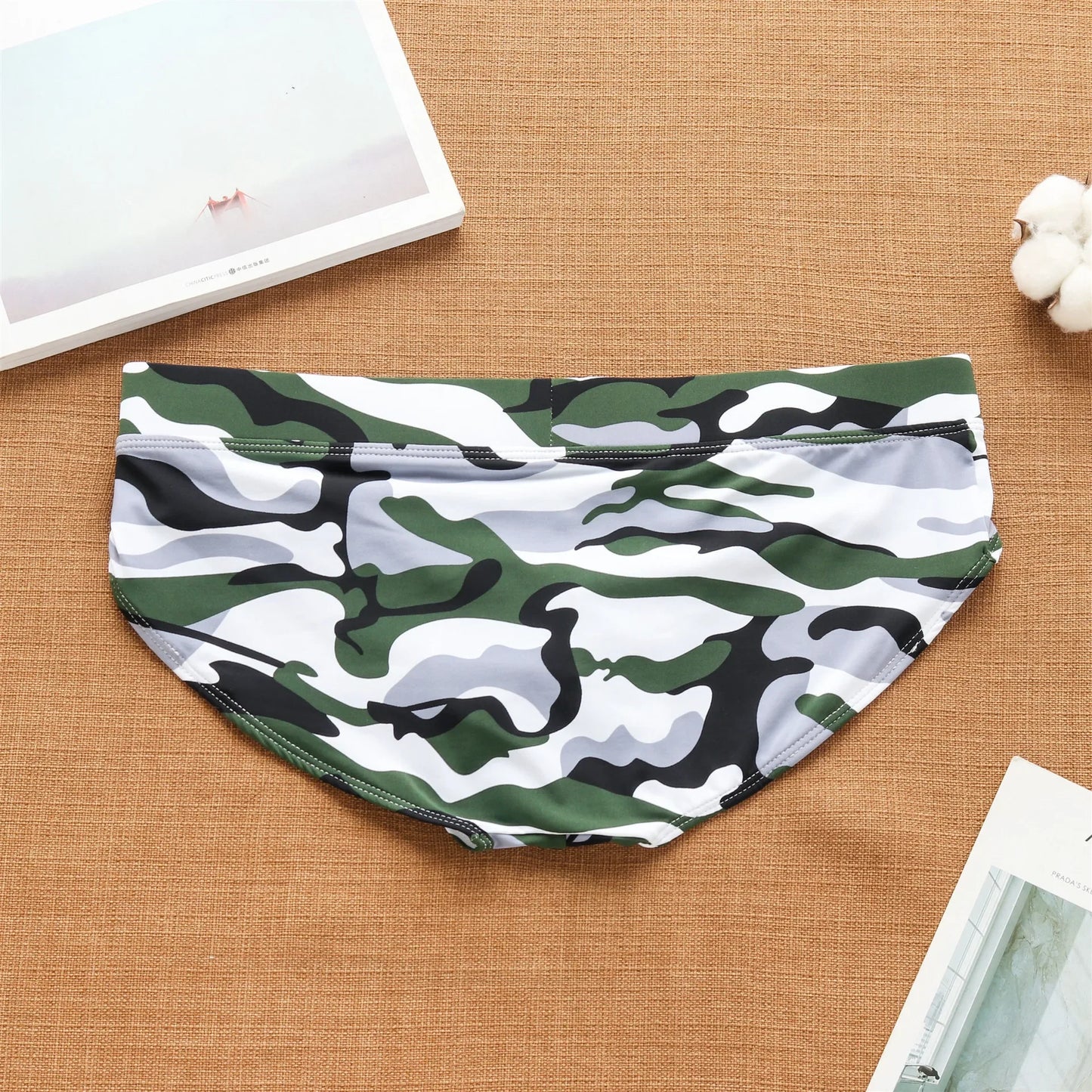 Men's cool summer camo low waist men's briefs