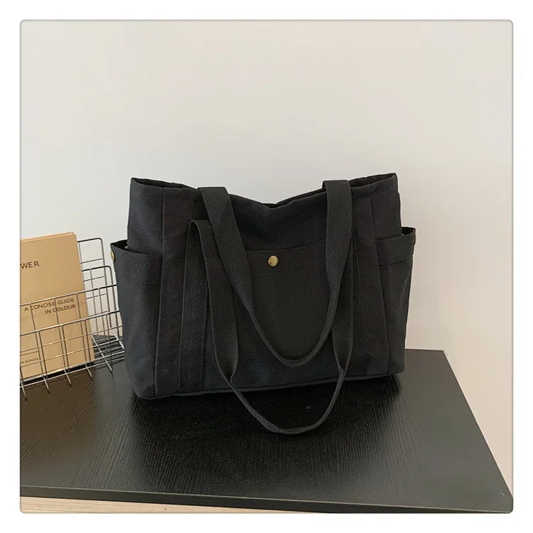 Women’s Canvas Tote Bag – Large Capacity Shoulder Bag