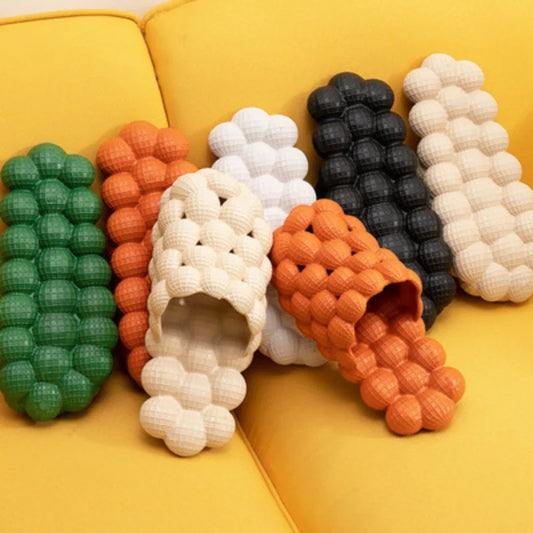 Lychee Slippers Bubble Shoes Women Step on Shit Feelings Ins Internet Celebrity Trend Personality Non-slip Massage Bottom