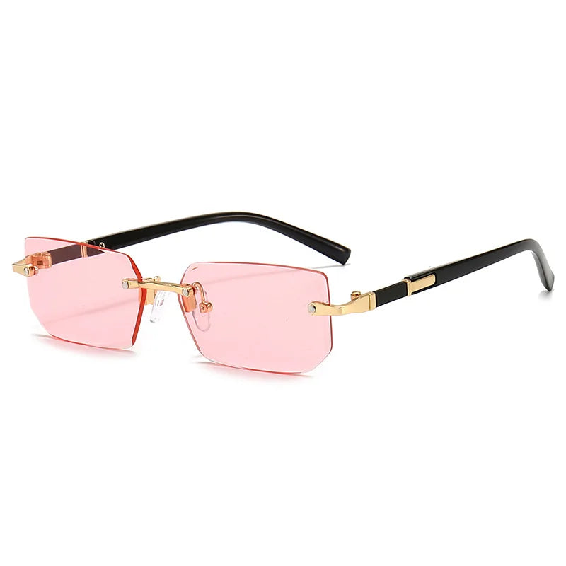 Rimless Rectangle Fashion Sunglasses نظارات شمسية مستطيلة بدون إطار