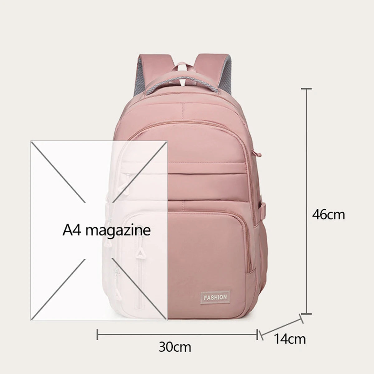 Large-capacity college students lightweight spine bag, outdoor sports travel lovers backpack, with computer pocket inside
