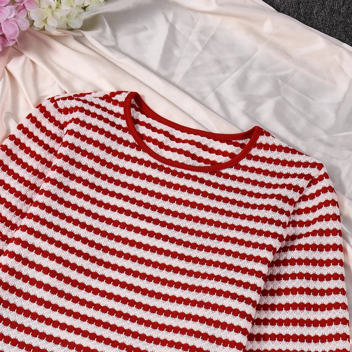 BKLD 2026 New Autumn Clothes Slim Fit Round Neck Long Sleeve Striped Dress For Women Sexy Club Outfits Red Party Dresses