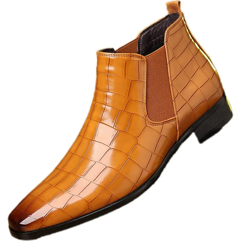 Classic Men's Leather Boots New Luxury Comfortable Boots High End Formal Business Shoes for Men Casual Ankle Boots Large Size 48