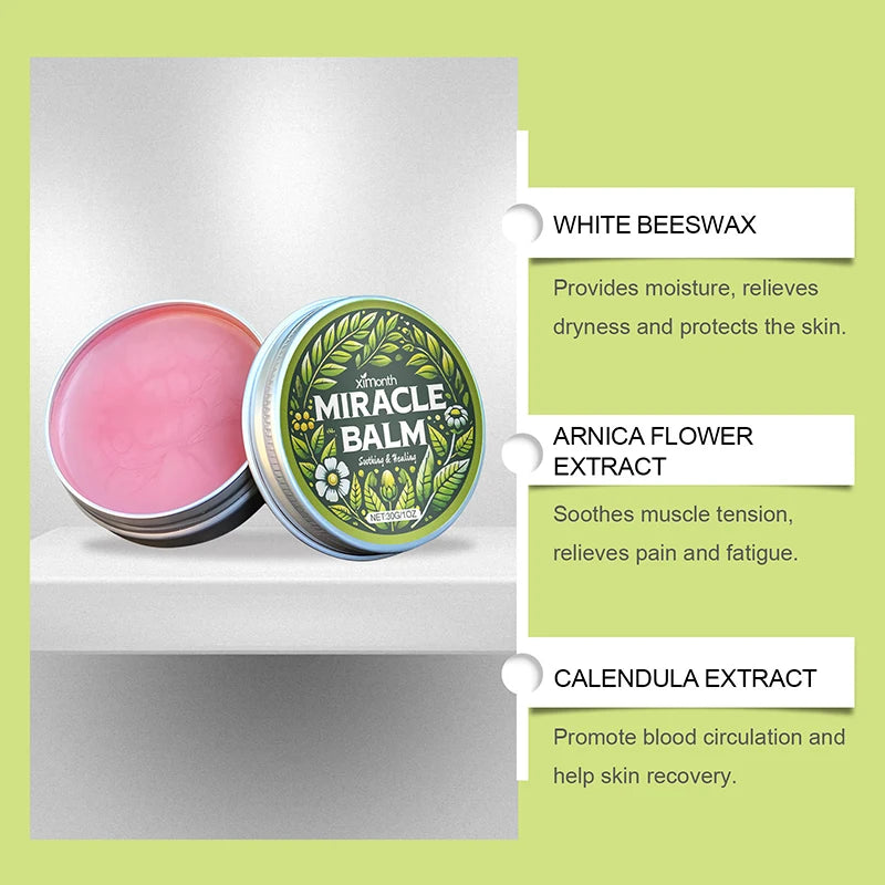 Miracle Balm 30g Natural Herbal Soothing Massage Cream Vitamin E Repairing Hydrating Legs And Feet Daily Body Care Cream