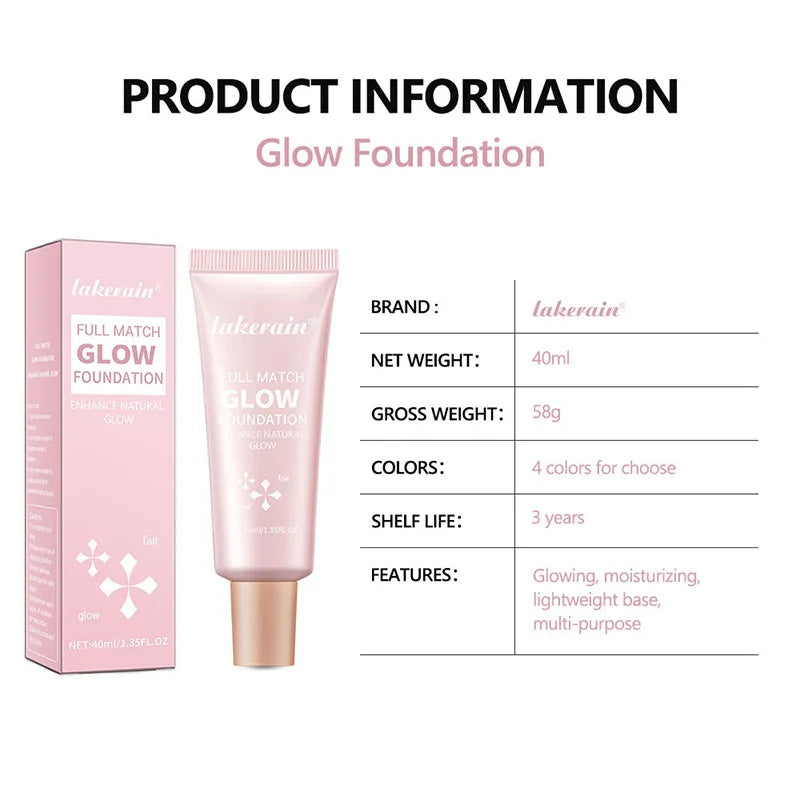 Gloss Liquid Foundation Lasting Concealer Full Coverage BB Cream Face Highlighter Corrector High Coverage Base Makeup Cosmetics