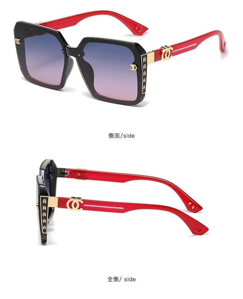Women’s Classic Box Sunglasses – Grey Lens, TR+Metal Frame (Spring 2025)