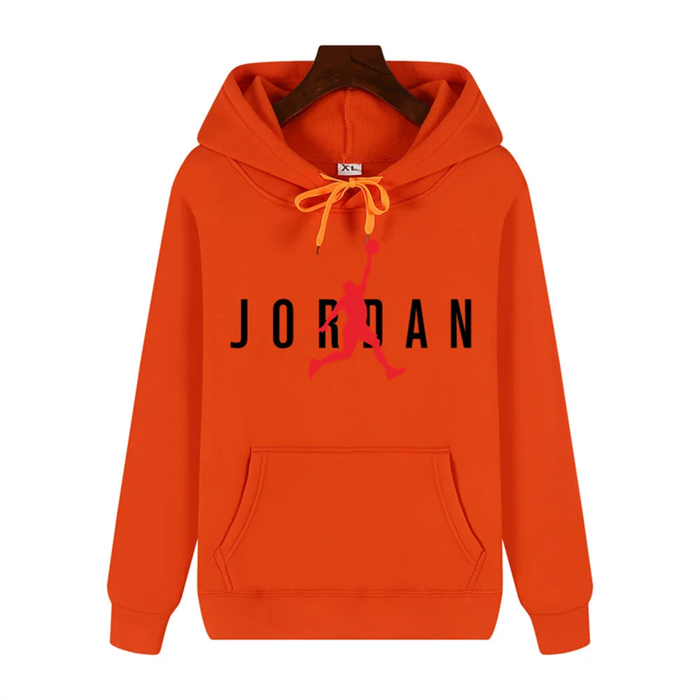 Play basketball Creative print Autumn and winter comfortable soft plus fleece men's high quality casual warm street hoodie