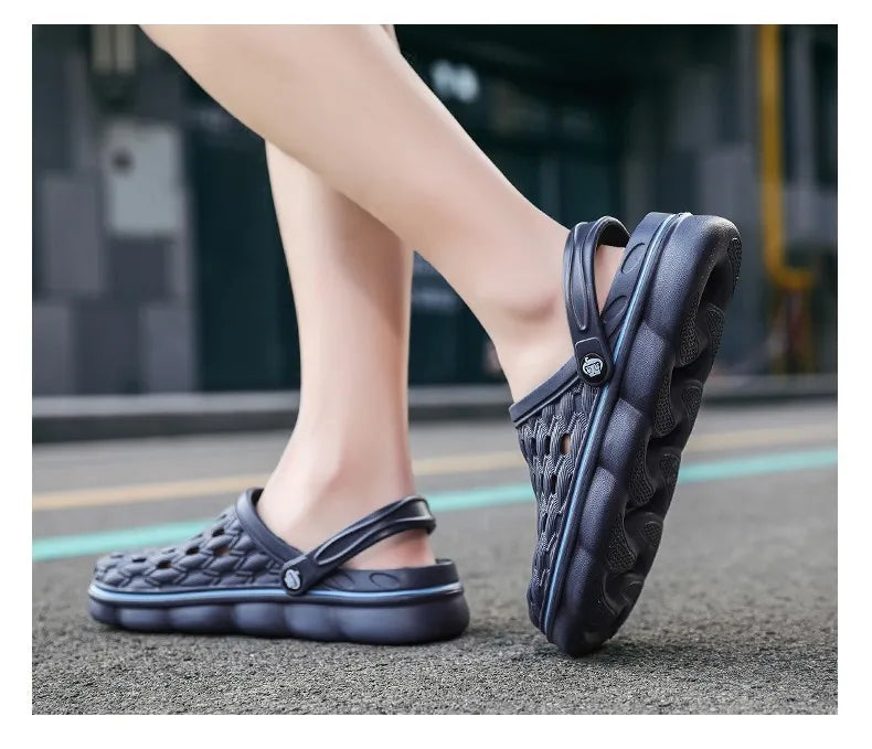 Summer Men's Clogs Sandals Man Home Garden Shoes Comfortable Men Slippers Non-Slip Soft Bottom Flip Flop Sandals Big Size 46 47