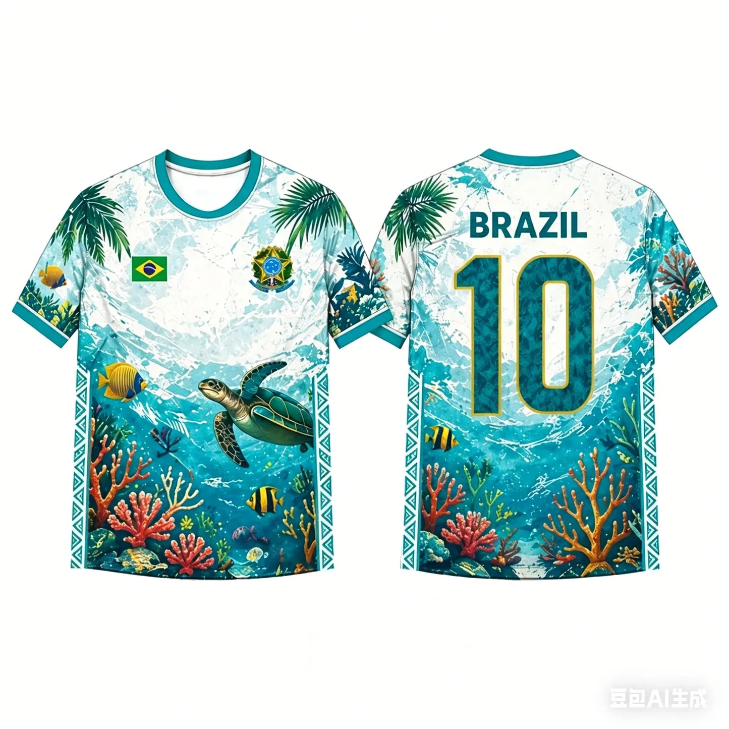 Brazil Theme Soccer T Shirt 3D Printed Tropical Landscape Print Family Style for Adults Kids Breathable Quick Dry Training Tee
