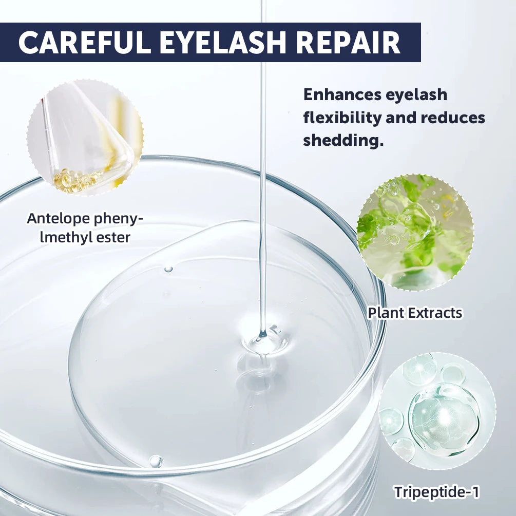 QIBEST Enhancer Eyelash Growth Serum Treatment Fast Eyelash Growth Powerful Lift Lengthening Thicker Lashes Product Eyes Makeup