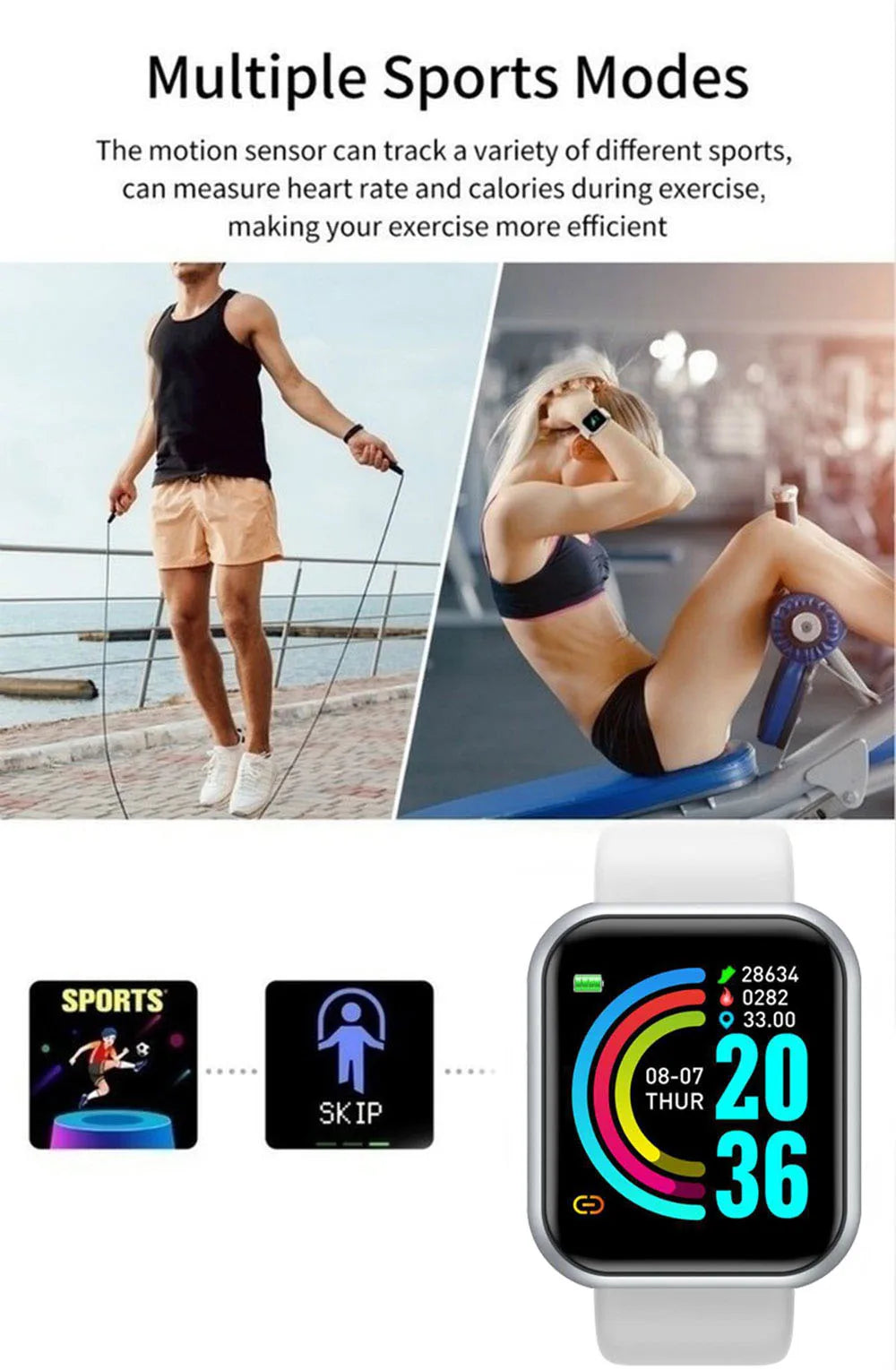 Bluetooth Smart Watches For Women Men Networked Phone Control Music Smartwatch Fitness Sports Bracelet Health Monitor Clock Y68