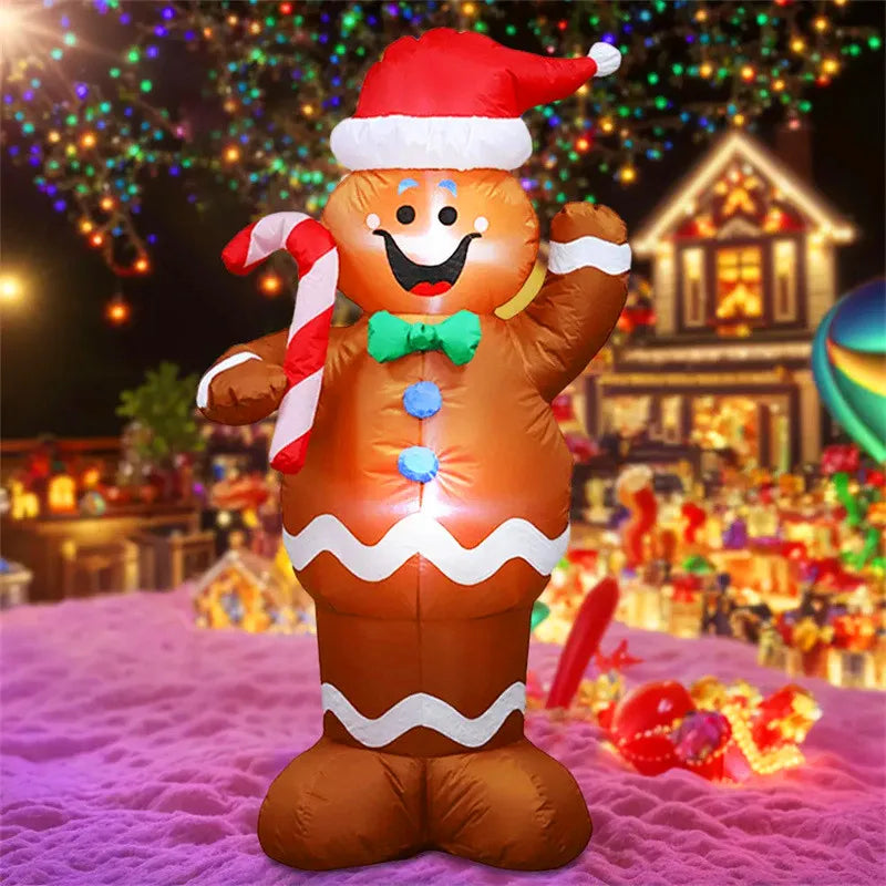 1PC Backpack Santa Claus Christmas Decoration Inflatable Toys 1.8M Inflatable Model Holiday Gift Indoor Outdoor Decor