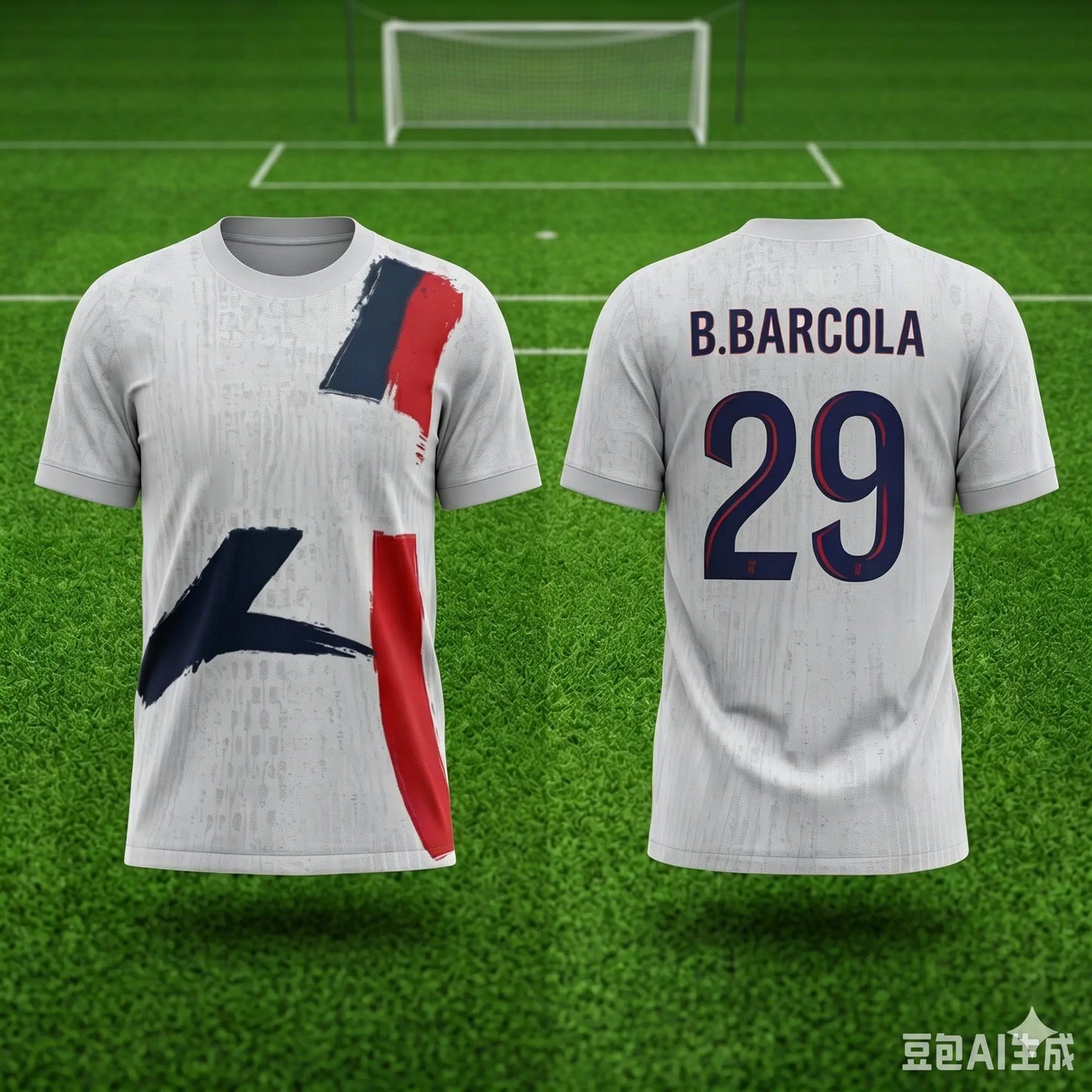 Kids PSG Soccer T-Shirt Player Edition No Print Brush Stroke Red Blue White Block Breathable Quick Dry Training Tee Sport Top