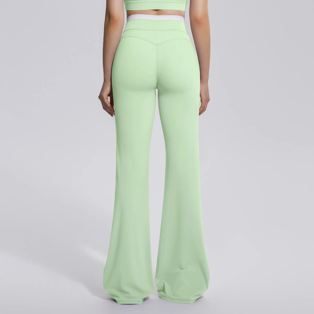 Rooftrellen Summer Woman Loose Breathable Yoga Wide Leg Pants Gym Running Quick Drying Yoga Pants High Stretch Bell-bottoms