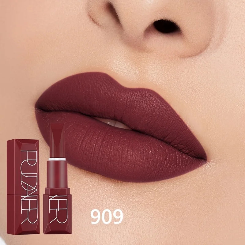 5 Colors Nude Matte Lipstick - Waterproof, Long Lasting, Non-Stick, Easy to Apply, Valentine's Day Gift