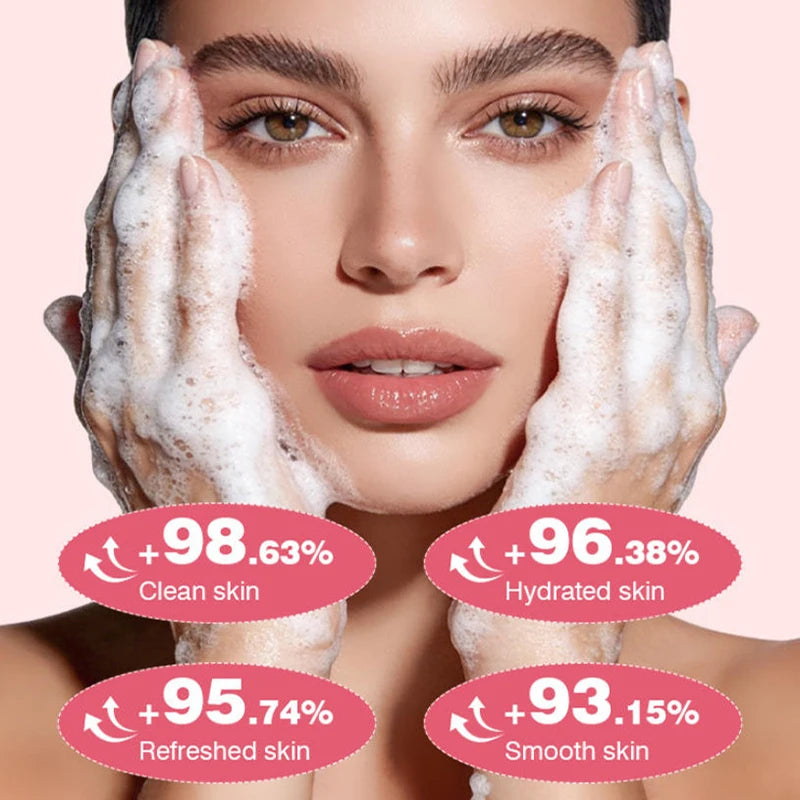 Salmon Pink PDRN Skincare Set Firming Soothing Massage Eye Cream Glow Moisturizing Toner Oil Control Cleansing Gel Facial Wash