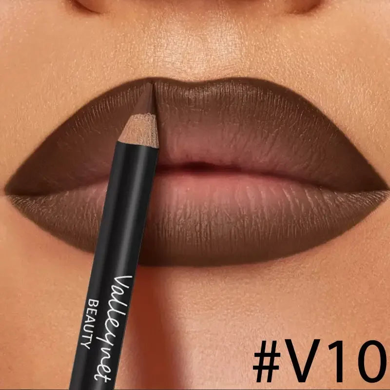 4-Piece Dark Brown Lip Kit – Matte Waterproof Set