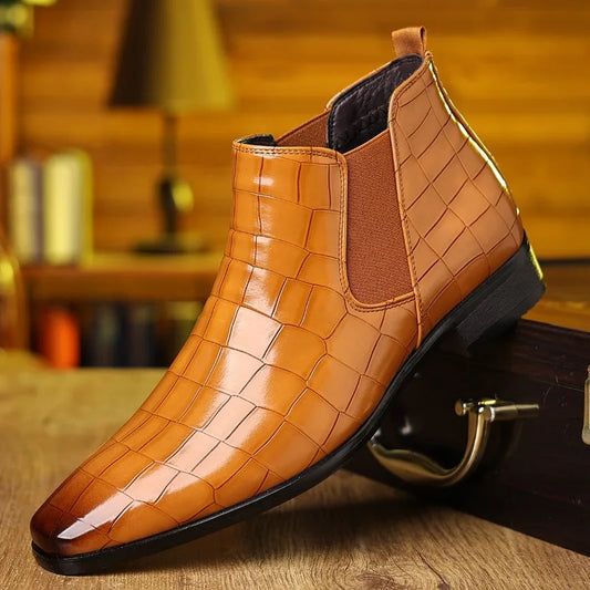 Classic Men's Leather Boots New Luxury Comfortable Boots High End Formal Business Shoes for Men Casual Ankle Boots Large Size 48