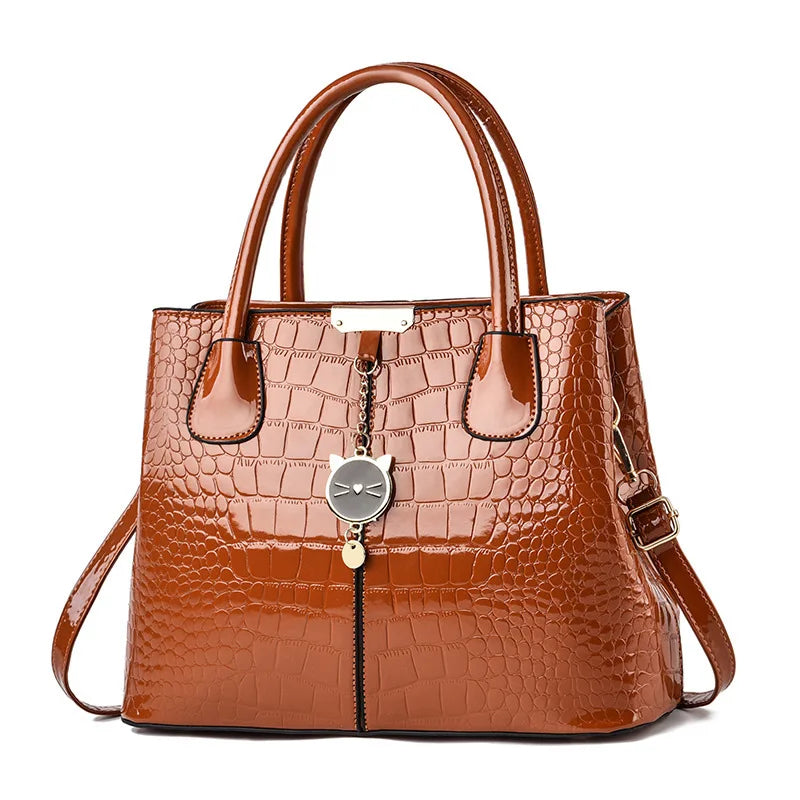 Luxury Designer Shoulder Crossbody Bags for Women Fashion High Quality Bright Leather Ladies Purses and Handbags Wallets Ssc