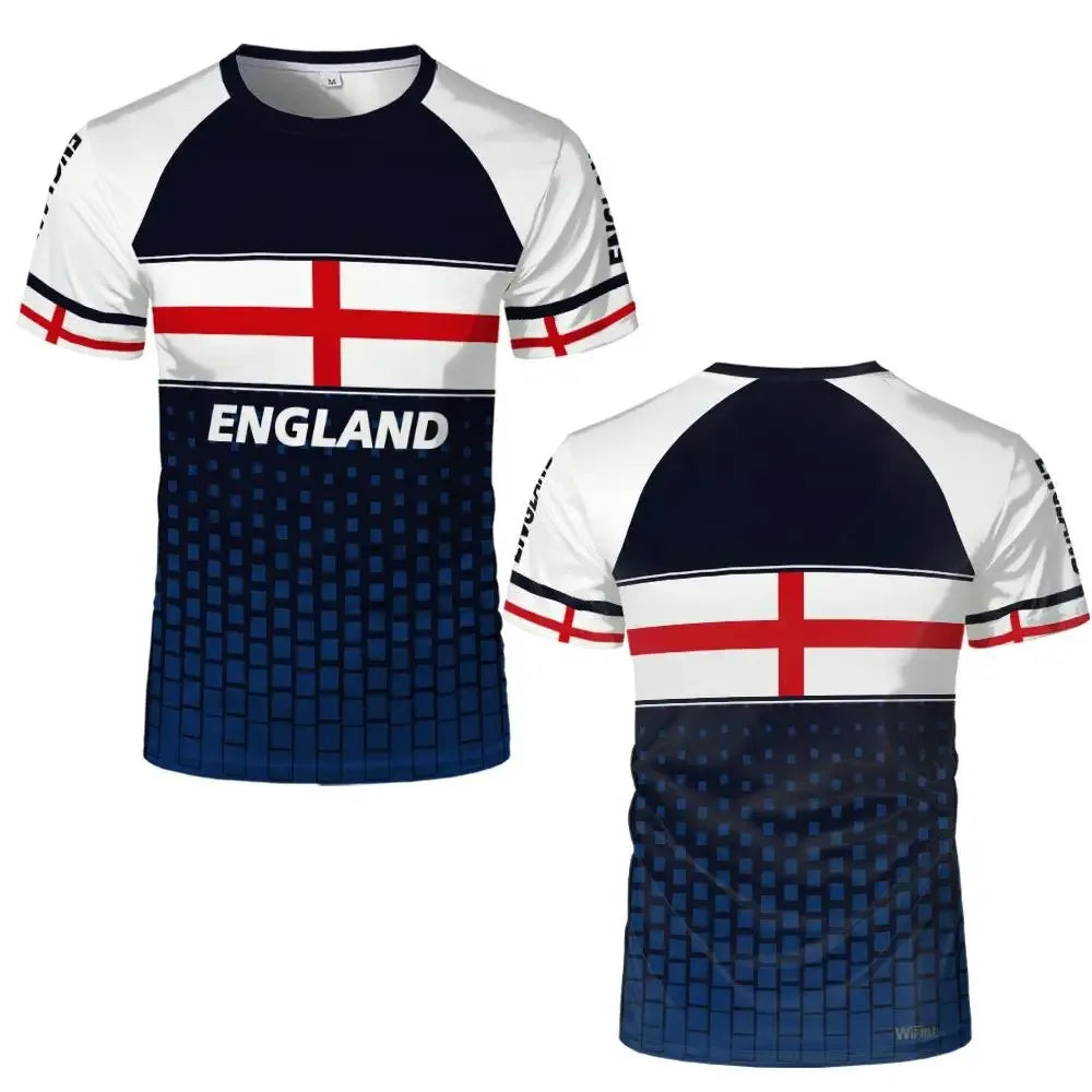 2026 New England Flag Print Jersey 3D Printed Quick Dry Breathable T Shirt Family Style for Kids Adults Outdoor Training Sports