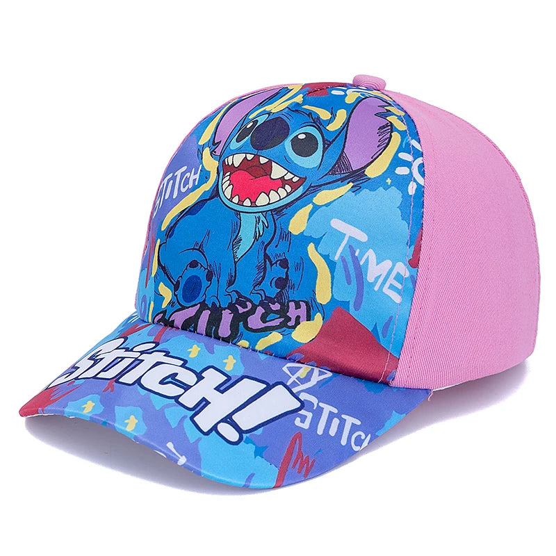 New Style Children's Cartoon Stitch Printed Cap Boys Girls Outdoor Sunshade Cute Hat Lovely Kids Baseball Cap