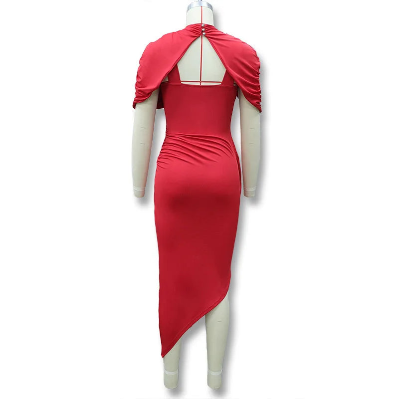 Chic Irregular Pleated Ruched Strapless Dress Women Sleeveless Off Shoulder Slim Short Dresses 2026 New Lady Evening Party Gowns