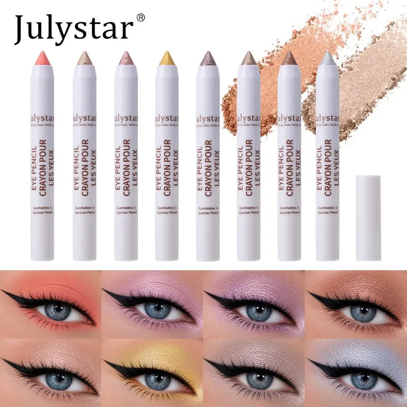 18colors Eyeshadow Stick Matte Shimmer Multi-color Waterproof High Pigmented Eyeshadow Pencil Crayon Makeup Tool Eye Cosmetics