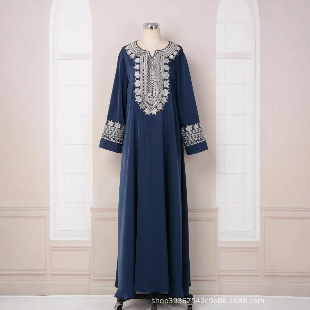 New arrival elegant Women's Dress MT064 Embroidered Long Robe for spring season, Ramadan, Eid celebrations