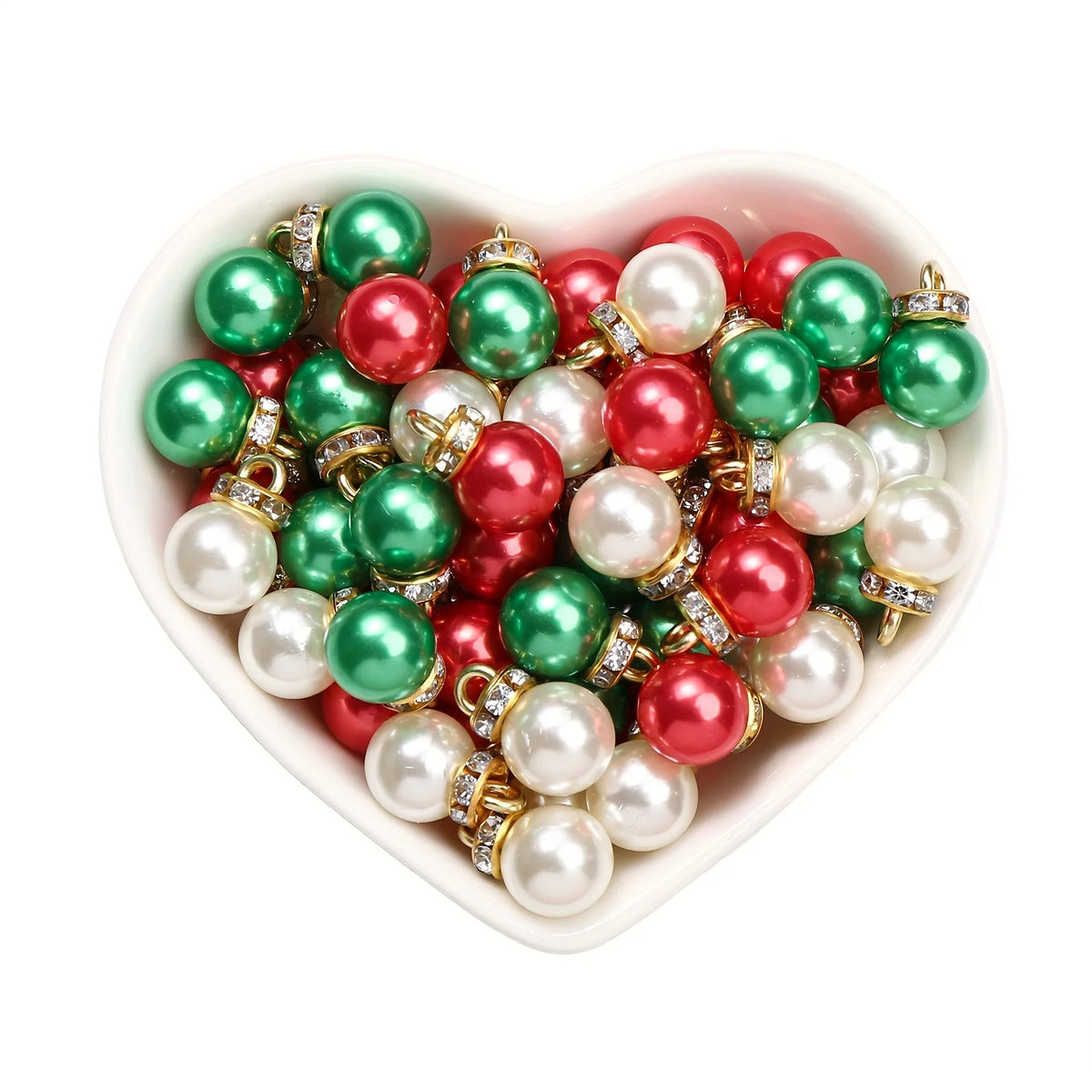 1/100pcs Imitation Pearl Pendants, Xmas Gift Accessotion Loose Beads, Craft Supplies for DIY Jewelry, Charms, and Decorations