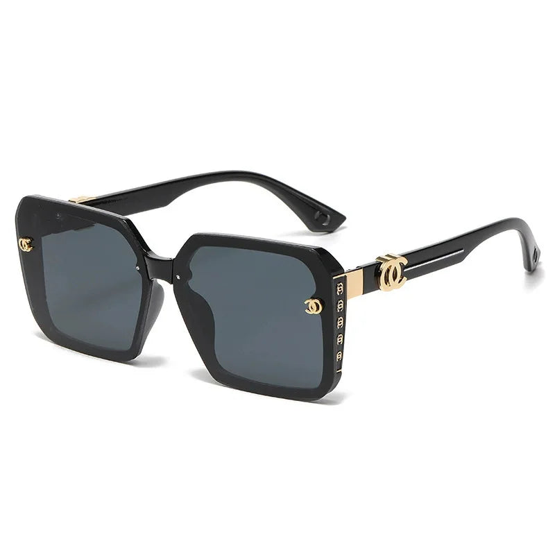 Women’s Classic Box Sunglasses – Grey Lens, TR+Metal Frame (Spring 2025)
