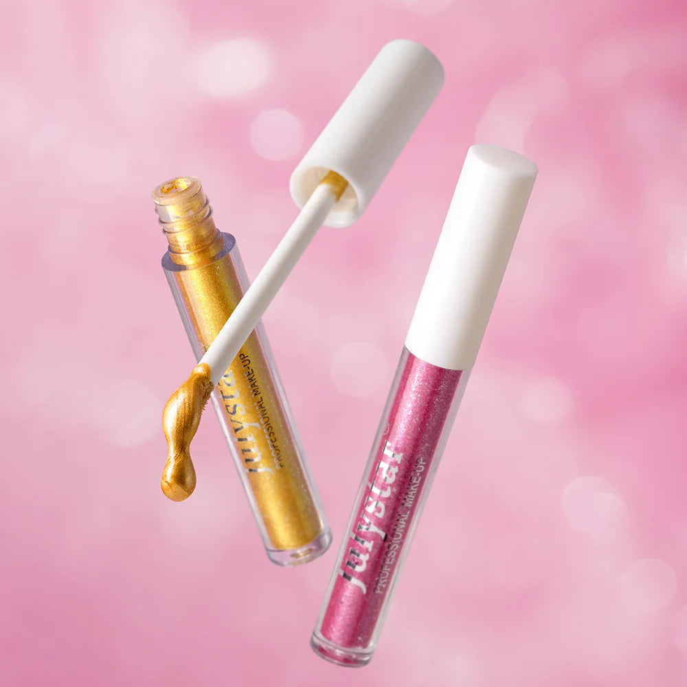 Waterproof Liquid Eyeshadow Metallic Gold Eye Shadow Stick Lasting Pearlescent 10 Colors Smoky Black Glitter Eye Highlighter Pen