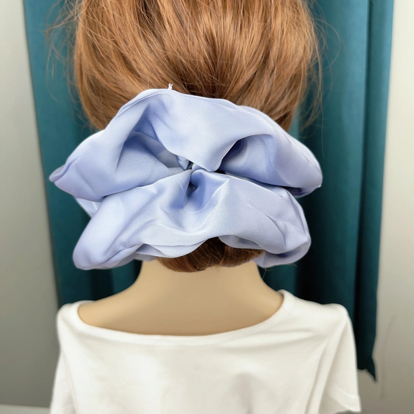 Oversize Satin Scrunchies Elastic Hair Ties Women Girls Big Silk Hair Bands Ponytail Holder Hair Rubber Bands Hair Accessories