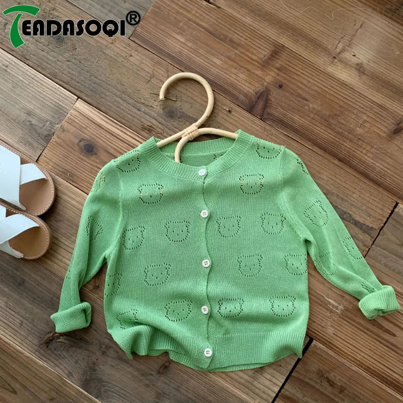 Fashion Baby Boys Girls Kids Summer Air-Conditioned Cardigan  0-6Y