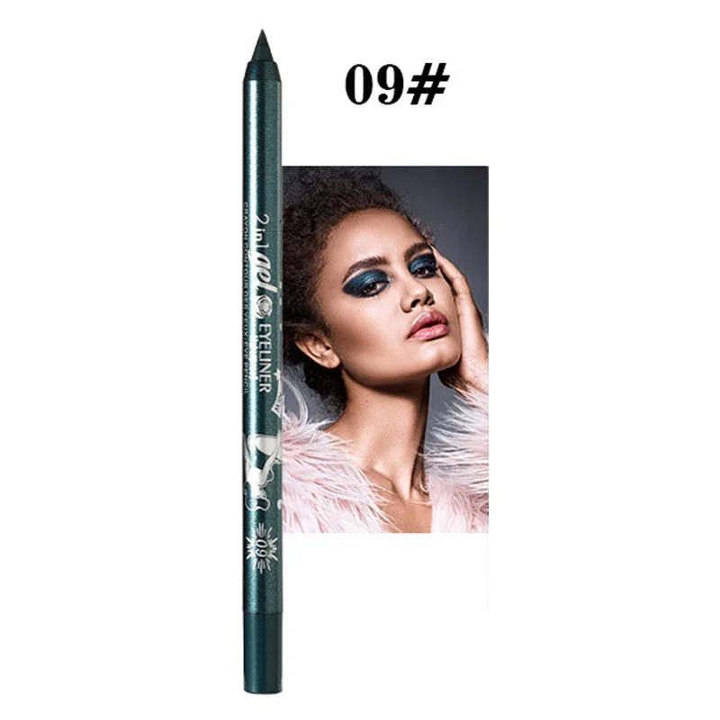Quick-drying Eyeliner Waterproof Liquid Eyeliner Gel Pen Colourful Pigment Long Lasting Smooth Pencil Eye Beauty Makeup Cosmetic