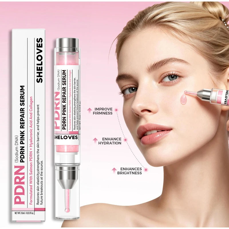 PDRN Salmon Repairing Serum 50ml Hyaluronic Acid Collagen Lifting Firming Hydrating Essence Portable Skin Barrier Care Serum
