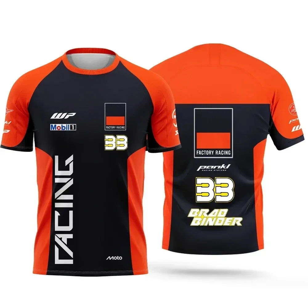 Breathable Quick Dry Motorcycle T Shirt for 2026 Summer Family Style Casual Short Sleeve Sports Tee Suitable for Adults Kids