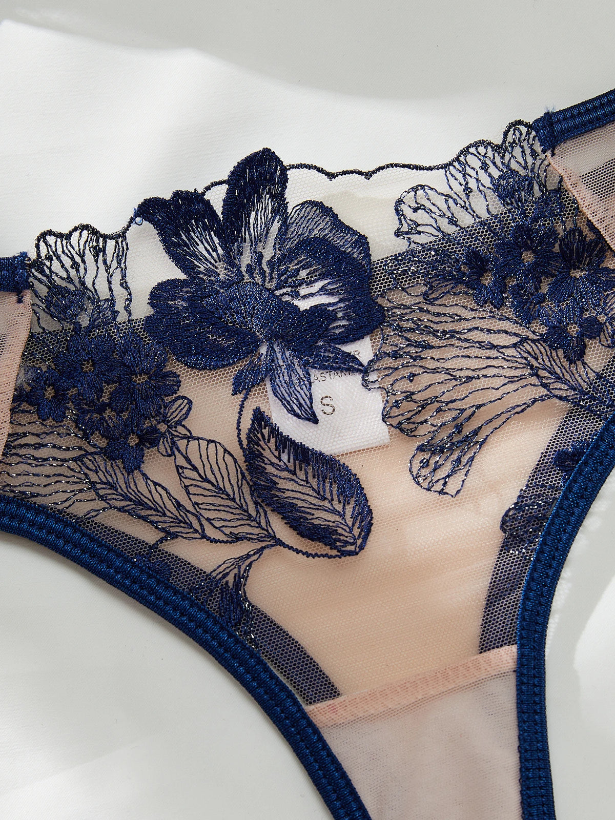 Elegant Blue Sexy Nighty Underwire Bra Underwear Set Party Club Night Women Chef Ultrathin Underwear set